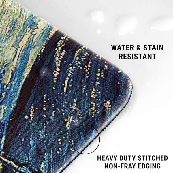 Skinit Extra Large Gaming Mouse Pad - Officially Licensed Van Gogh - The Starry Night Design with Stitched Edges Waterproof Non-Slip Rubber Base Desk Mat for Keyboard &amp Mouse 35.75 x 15.4 in
