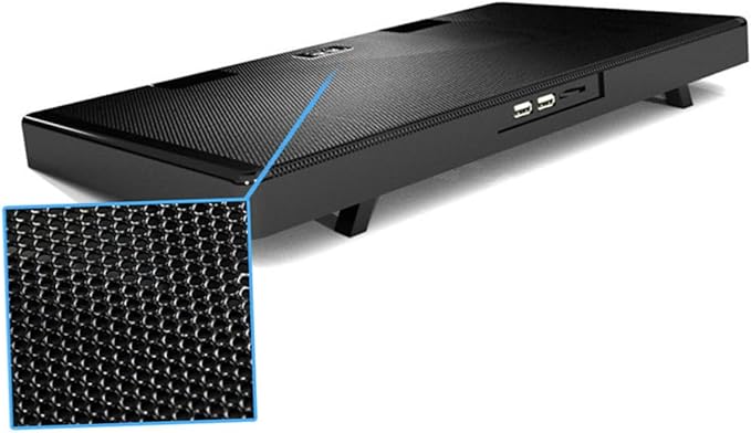 Laptop Cooling Pad with 5 Fans USB Powered Adjustable Stand Black Laptop Cooler Base for Gaming and Office Use