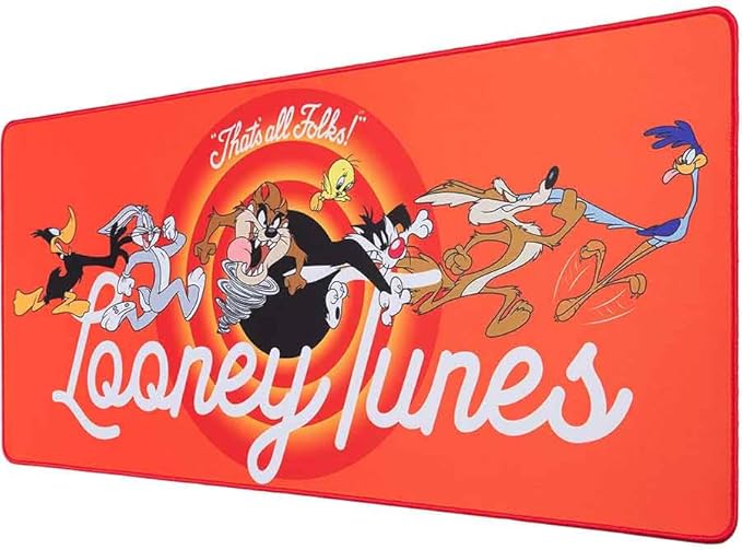 Looney Tunes XXL Mouse Pad 35 in x 15.7 in - Gift Looney Tunes Gaming Desk pad 90 mm x 40 mm - Official Licensed