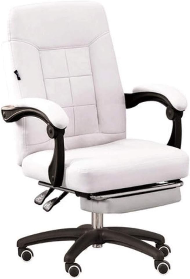 YYDS Chair E-Sports Anchor Gaming Chair High-Back Executive Ergonomic Swivel Chair Comfortable Video Gaming Chair with Footrest Ergonomically (Color : White Size : Nylon feet)