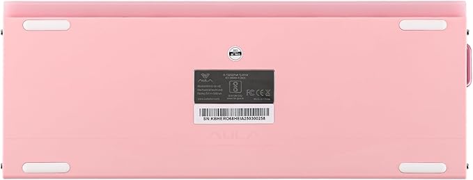 EPOMAKER Aula Hero 68 HE Wired Magnetic Gaming Keyboard 0.01mm Adjustable Actuation Rapid Hall Effect Switch 8kHz Polling 5-Layer Sound Dampening RGB Box &amp Backlight (Pink)