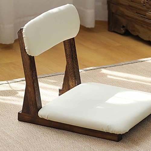 BTZHY Floor Chair Japanese-Style Floor Chair Solid Wood backrest Chair Tatami seat Lazy Sofa Japanese Small Wooden Floor Chair for Playing Reading and Watching TV