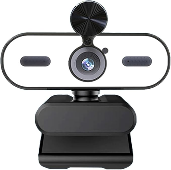 GIZNXBA Full HD Webcam with Built-in Microphone Autofocus 3-Level Beauty Mode Privacy Cover USB Webcam with Auto Light Correction for Video Calls Streaming &amp Meeting(4K)