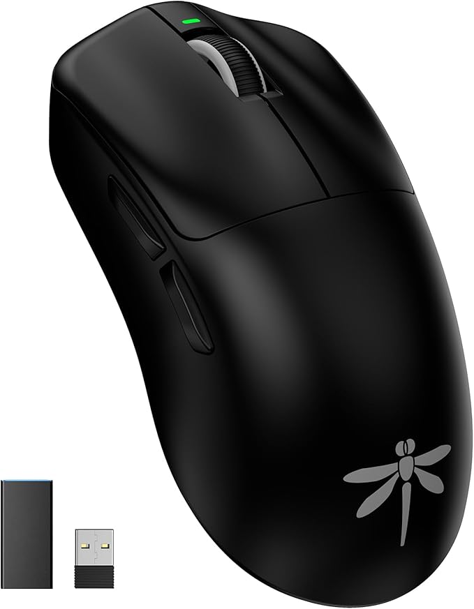 VGN Dragonfly F1 Pro Max Wireless Gaming Mouse 130h Playtime Long Endurance 55g Lightweight PAW3395 26K DPI Flagship Sensor 4000Hz Polling Rate Supported Low Latency Esports Peripherals Black