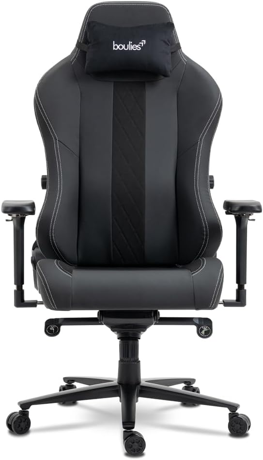 boulies Master Gaming Chair Ergonomic Office Chair for Adults with 4D Armrests Comfortable Computer Chair for Home with Adjustable 4-Way Built-in Lumbar Support