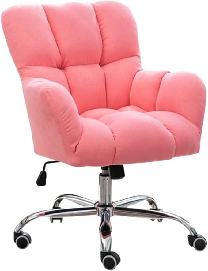 Adjustable Office Computer Chair with Armrest Home Office Chairs Back Armchair Furniture Computer Chair Swivel Game(Pink)