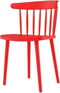 Adjustable Office Computer Chair with Armrest Home Furniture Plastic Chair Bedroom Dormitory Makeup Balcony Living Room Leisure Dining Chairs(Red)