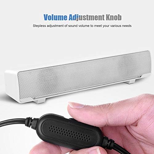 Speaker Mini Speaker USB Speaker PC Stereo Lightweight Wired LED Soundbar Speaker Soundbar Soundbox 3.5mm Audio Jack Compatible with PC Computer Tablet TV for Office Home Home Theater