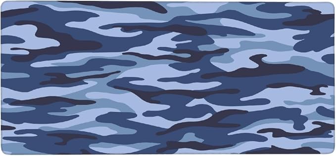 Blue Army Camo Camouflage Large Mouse Pad Gaming Mousepad Desk Mat for Desktop Computer Keyboard Waterproof Mouse Mat Desk Pad with Non-Slip Base for Game School Office Home 35.4 x 15.7