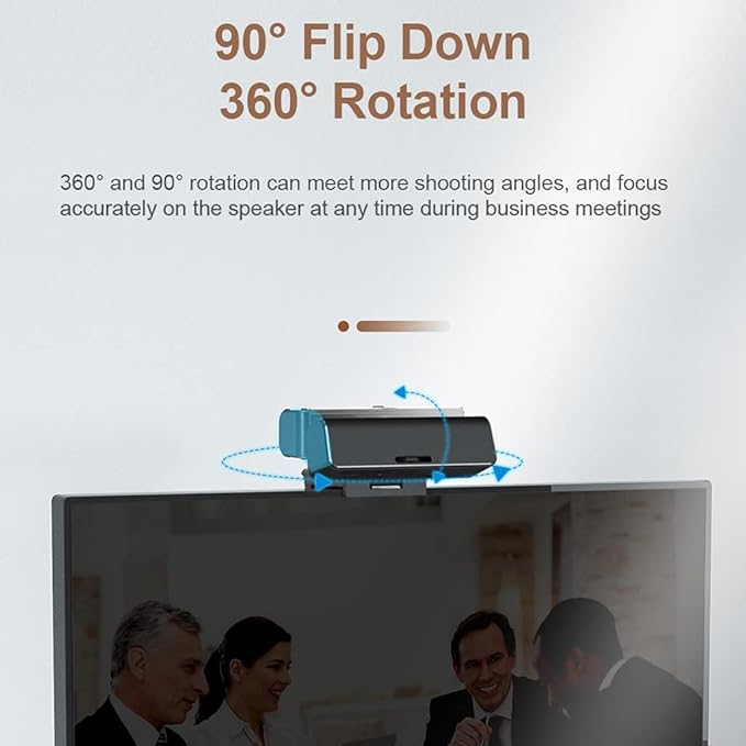 1080p Business Webcam with Built-in Microphone Autofocus Full Web Computer Camera