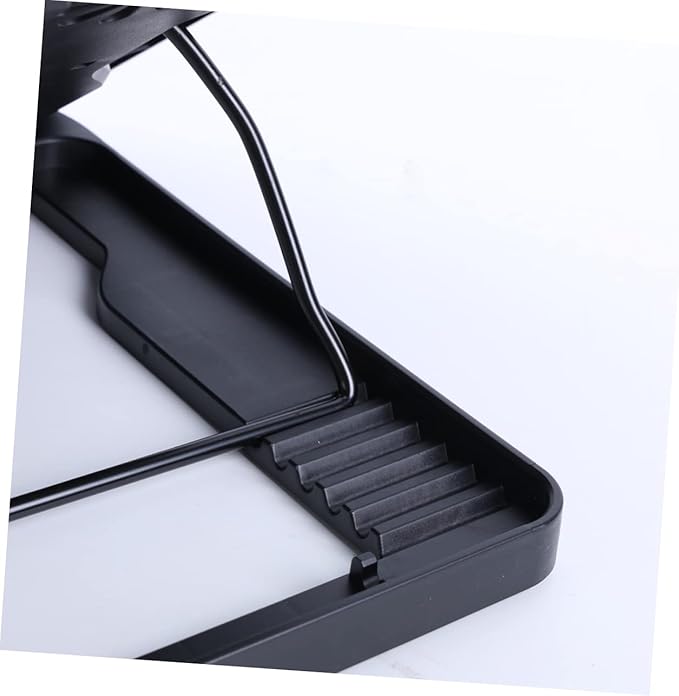 USB Laptop Cooling Pad Adjustable Height Five Quiet Fans -Skid Design Dual USB Ports Optimized Heat Dissipation for Laptops Black