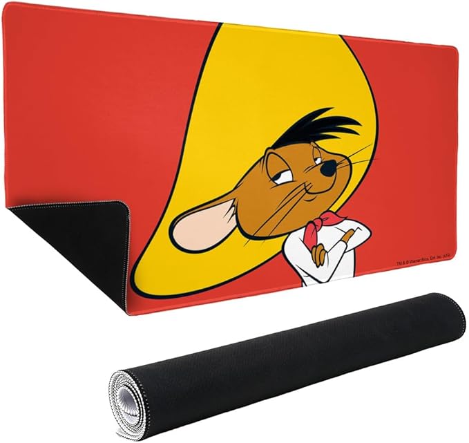Looney Tunes Speedy Gonzales Large Gaming Mouse Pad Desk Mat with Stitched Edges Non-Slip Base for Gamer Home and Office 31.5 x 15.7