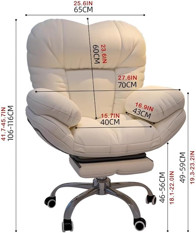 Video Gaming Chairs Office Desk Chairs Armchair for Bedroom - Comfortable Computer Gaming Chair Lazy Sofa Recliner Lift Backrest for Living Room.