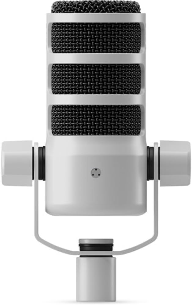 2 Pack of RODE PodMic USB and XLR Dynamic Broadcast Microphone | White + Cleaning Cloth (3 Items)