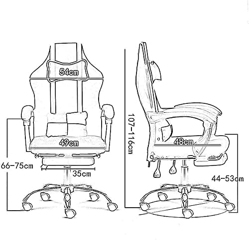 Chair Gaming Chair Ergonomic Mesh Chair Office Chair Computer Chair Lift Swivel Chair Office Chair Backrest Game Chair (Color : Green)