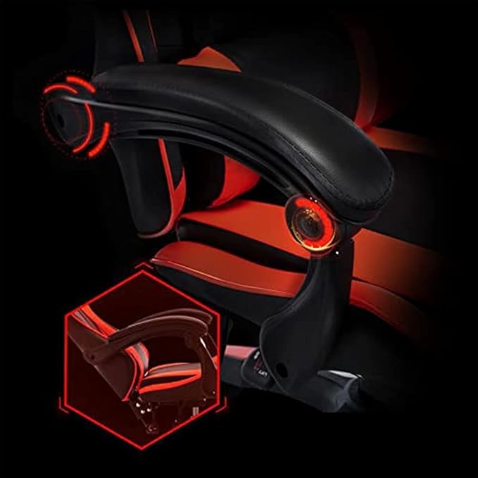 Computer Chair Pro Gaming Chair with Arms and Wheels Ergonomic and Massage Computer Chair Home Adjustable Leisure Chair with FootrestExecutive Chair with Strong Load-Bearing Capacity and Mobility