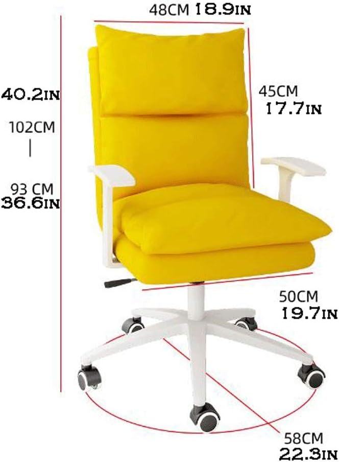 YYDS Chair Cute Girls Gaming Chair Computer Office Chair with Nylon Feet Ergonomic Racing Chair Desk Chair for Home and Office Ergonomically (Size : Dark Gray)