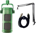 SONTRONICS Ultra Unidirectional Dynamic Microphone Podcast PRO Stand Set for Podcast Green Green