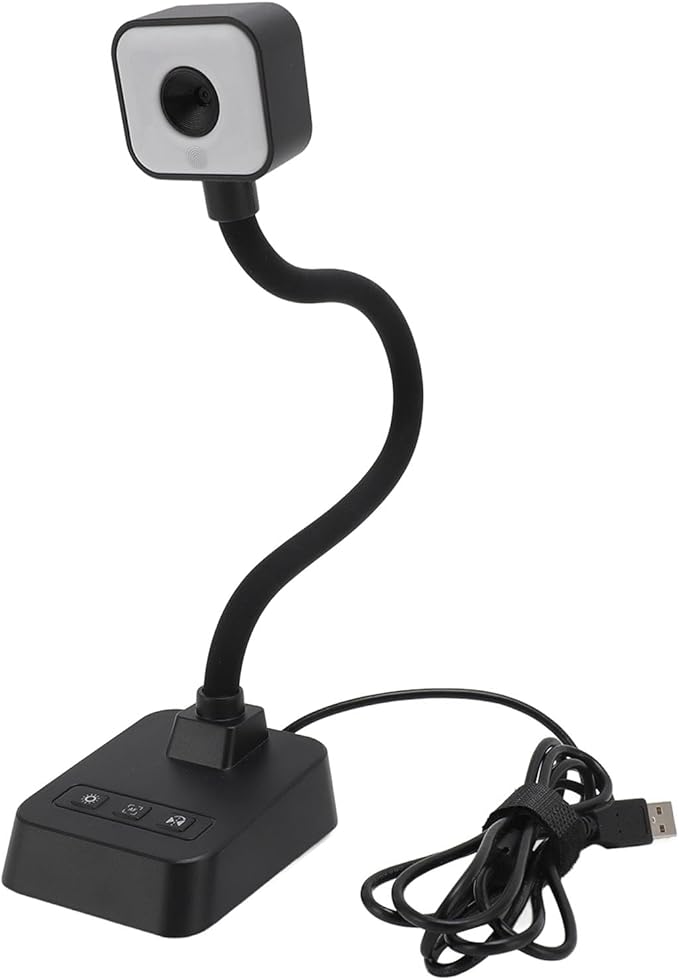 SUNGOOYUE 13MP High Resolution USB Document Camera Flexible Autofocus LED Webcam for Document Scanning Web Streaming Video Conferencing (1 X USB)