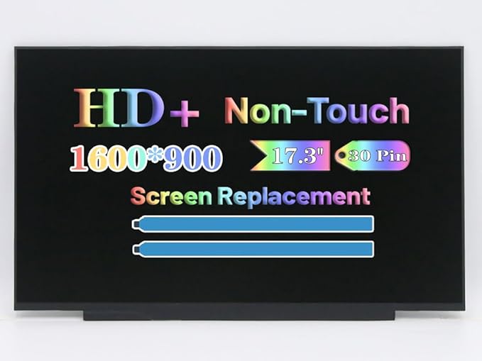 NT173WDM-N23 Screen Replacement for Lenovo Ideapad 3 17ALC6 17IIL05 17IML05 17ITL6 NT173WDM-N25 V8.0 FRU 5D10W46595 NT173WDM-N24 17.3 Non-Touch HD+1600 * 900 LCD LED Display Panel (Not FHD)