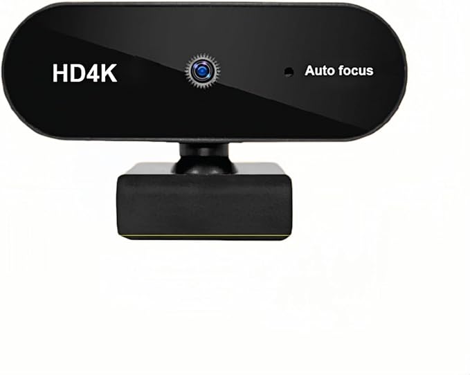 Genérico 4K Webcam for Laptop Automatic Camera with Microphone USB and Playback for Streaming/Video Calling 90° Field of View