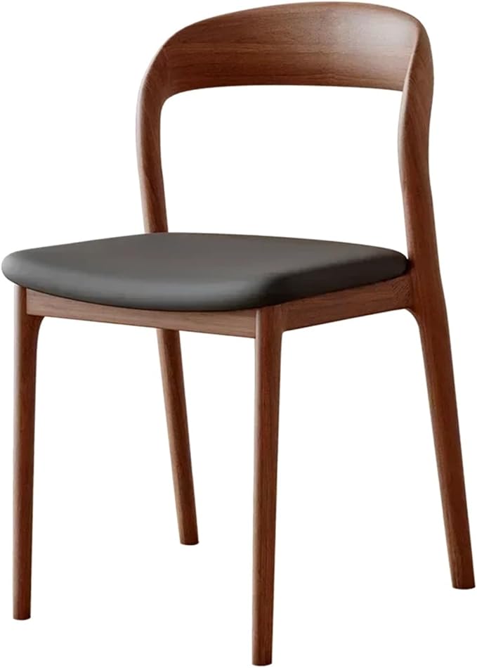 Adjustable Office Computer Chair with Armrest 1pcs Minimalist Modern Wooden Casual Kitchen Dining Chair Furniture Home(Black)
