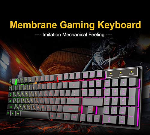 Gaming Keyboard Wired Mechanical Keyboards RGB Backlit USB 104 Keycaps Computer Game Ergonomic Russian Keyboards