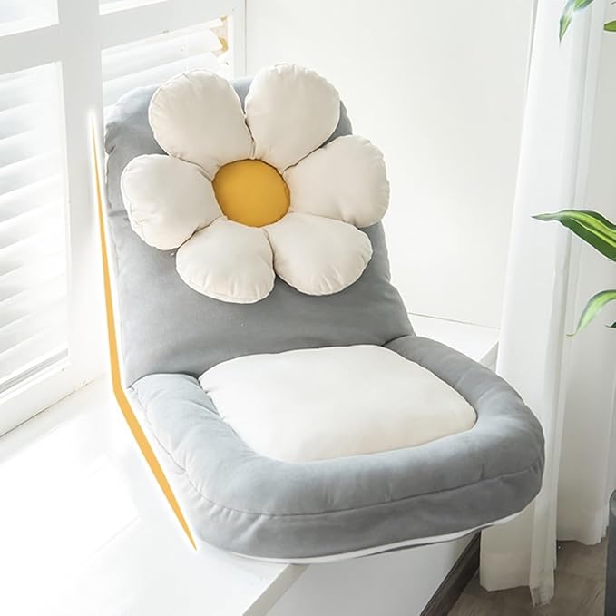 GIZNXBA Floor Chair Adjustable Foldable Floor Lazy Sofa with Pillow Folding Floor Gaming Chair with 5 Adjustable Positions Meditation Floor Chair for Home Office Reading Watching(/Beige A)