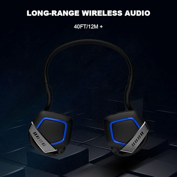 Wireless Gaming Headphones for PS5 PS4 PC Nintendo Switch Computer with mic - Playstion 5 Switch Wireless Gaming Headset with Detachable &amp Adjustable Microphone - On-Ear Foldable