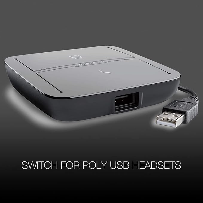 Poly MDA 220 USB Hub for Deskphone PC Mac USB-A for Poly Headsets Built for Communications Compatible with Zoom Teams Avaya Cloud Cisco Webex RingCentral and UC GTW Microfiber Included