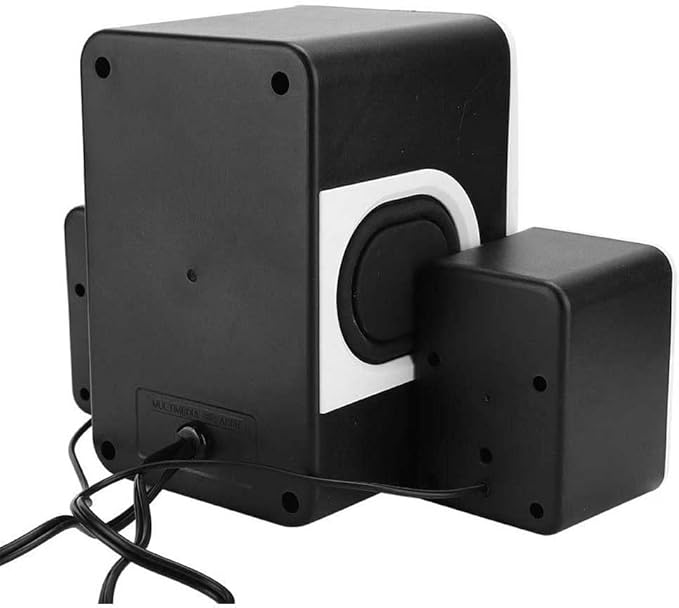Computer SpeakerMulti-medioa USB Mini Subwoofer Speaker with 360°Surround Stereo Sound PC Speaker for Desktop/Laptop Gaming StereoBuilt-in Microphone