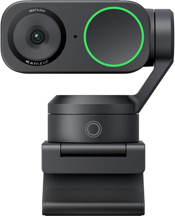 Insta360 Link 2 Pro 4K Ultra HD 2-Axis Gimbal AI-Powered Webcam Graphite Black