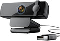 Facials Recognition Webcam 1080P Auto Focuses 120° Wide Angled USB Camera with 360 Rotations Builts in Noise Reductions Mics Plugs and Play Webcam for Video Conferencing