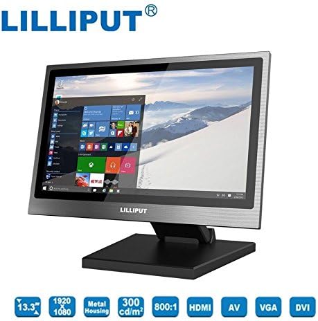 LILLIPUT 13.3 inch LED Displays TK1330-NP/C/T Full HD Industrial Capacitive Touch Monitor with HDMI VGA DVI &amp A/V inputs