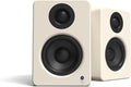 Kanto YU2 Powered Desktop Computer Speakers | 3 Drivers 3/4 Silk Dome Tweeter | 50 W RMS | Built-in USB DAC &amp AUX Input | Sub Out | Pair | Matte Cream (Renewed)
