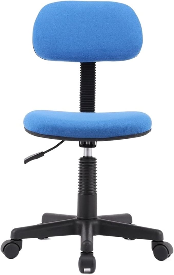 Adjustable Office Computer Chair with Armrest Home Small Computer Chair Study Office Chairs Furniture Armless Swivel Backrest Gaming(Sky Blue)