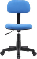 Adjustable Office Computer Chair with Armrest Home Small Computer Chair Study Office Chairs Furniture Armless Swivel Backrest Gaming(Sky Blue)