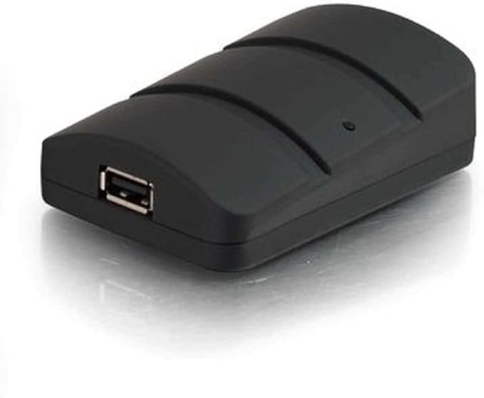 C2G USB Extender Dongle USB 2.0 over Cat5 Wall Plate Transmitter to Dongle Receiver Kit Black Cables to Go 53878