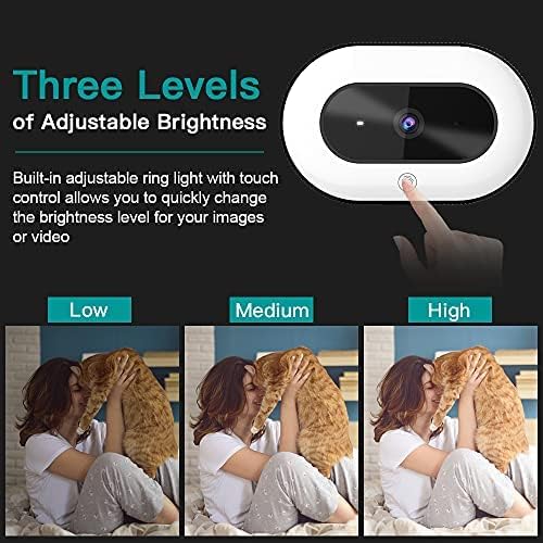 NexiGo StreamCam N930E with Software 1080P Webcam with Ring Light and Privacy Cover Auto-Focus Plug and Play Web Camera for Online Learning Zoom Meeting Skype Teams PC Mac Laptop Desktop