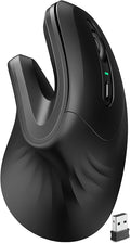 DAREU Ergonomic Vertical Wireless Mouse 2.4G Optical Vertical Mouse with Ergo Design for Comfort and Reduced Wrist Strain3 Adjustable DPI Levels with 6 Buttons Computer Mice for Laptop Desktop PC