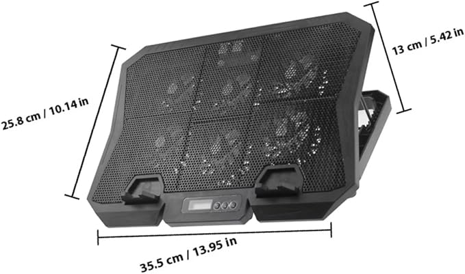 Laptop Cooling Pad with Fan and Adjustable Speed for 15.6-inch Laptops Silent Computer Cooler Stand with Blue LED Light Suitable for Gaming and Office Use