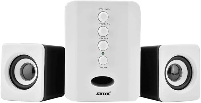 Bewinner Computer Speakers for Desktop or Laptop PC | USB-Powered Bookshelf Speakers - Active Near Field Monitors - Studio Monitor Speaker Bass Speaker High-Performance Loudspeaker (White)