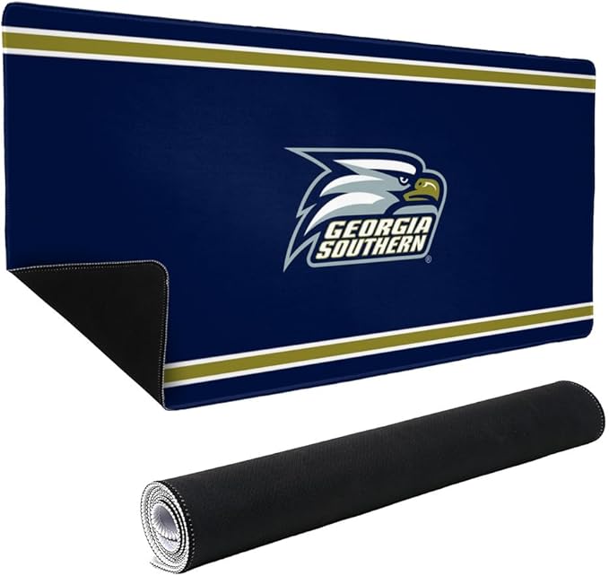 Georgia Southern University Primary Logo Stripes Large Gaming Mouse Pad with Stitched Edges Non-Slip Base for Gamer Home and Office 31.5 x 15.12