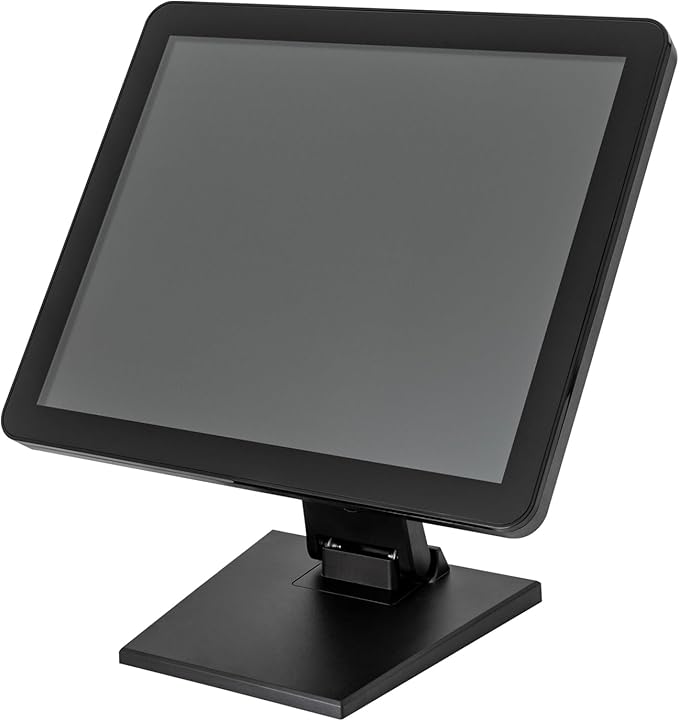 Touchscreen POS Cash Register Till SystemAdjustable/Foldable 17'' POS-Touch-Screen-MonitorAll-in-One Smart Touchscreen Monitorswith 1 USB Port/Power Port/VGA Port/Headphone Port/HDMI Port