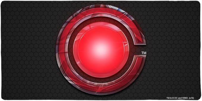 Justice League Movie Cyborg Logo Large Gaming Mouse Pad Desk Mat with Stitched Edges Non-Slip Base for Gamer Home and Office 31.5 x 15.7