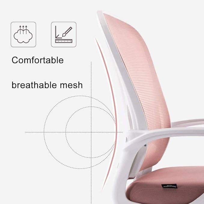 Office Chair Gaming Chair Computer Chair Nylon Mesh Five-Star Feet Mesh Chair Ergonomic Adjustable Office Chair Gaming Chairs for Office Staff ChairComfortable Lumbar Support