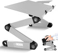 Uncaged Ergonomics Adjustable Keyboard Tray Silver Keyboard Tray Ergonomic Wrist Support Portable Universal Aluminum