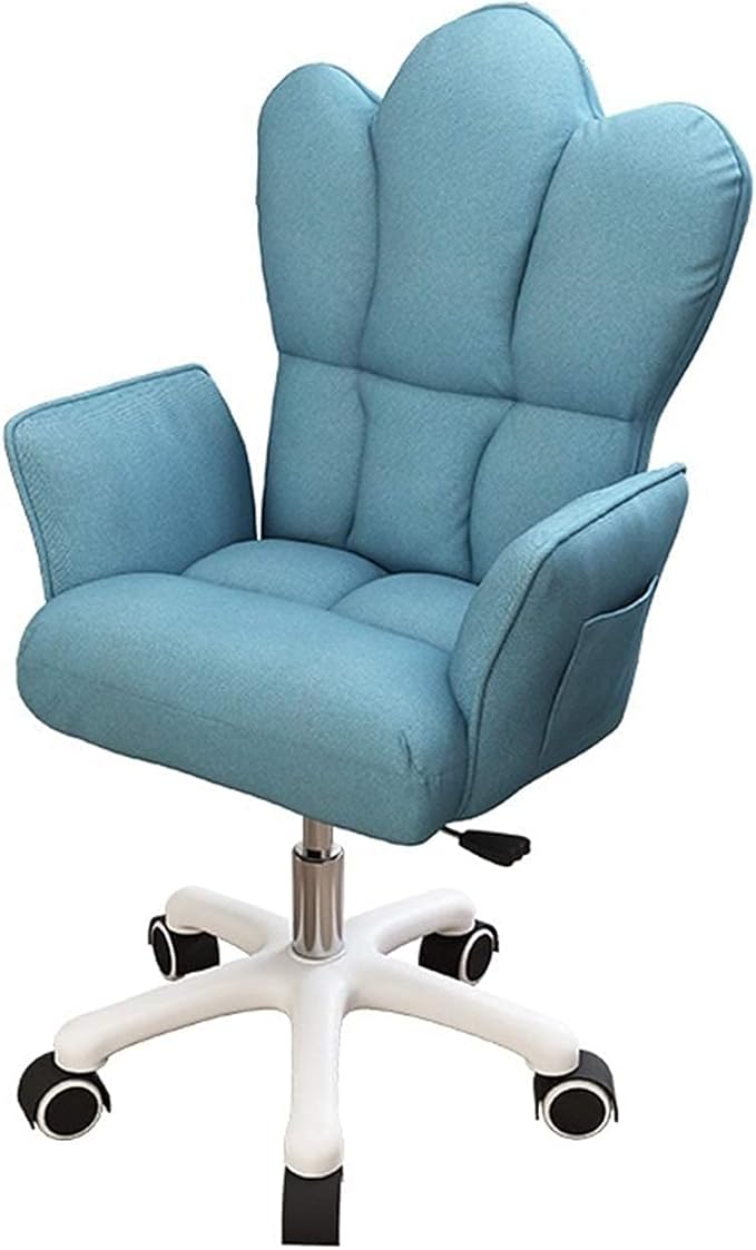 Katzowen Home Office Chair Dwelling backrest Gaming Chair Reclining Swivel Chair Simple Lift Cute Group Chair Faineant Learning (Color : Khaki)