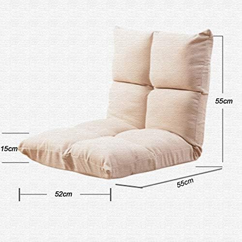 Floor Chair Floor Chair Adjustable 5-Angle Padded Floor Chair Gaming Chair for Reading Watching TV Washable Cover Folding Chair with Backrest for Home and Office (Color: Blue)
