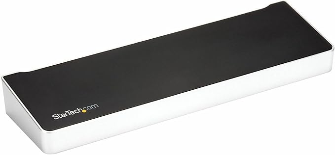 StarTech.com USB-C Triple Monitor Docking Station for MacBook Pro / Air M1 M2 M3 M4 &amp Windows Universal 4K HDMI DP Dock Thunderbolt Compatible 100W Laptop Charging - TAA Black Silver